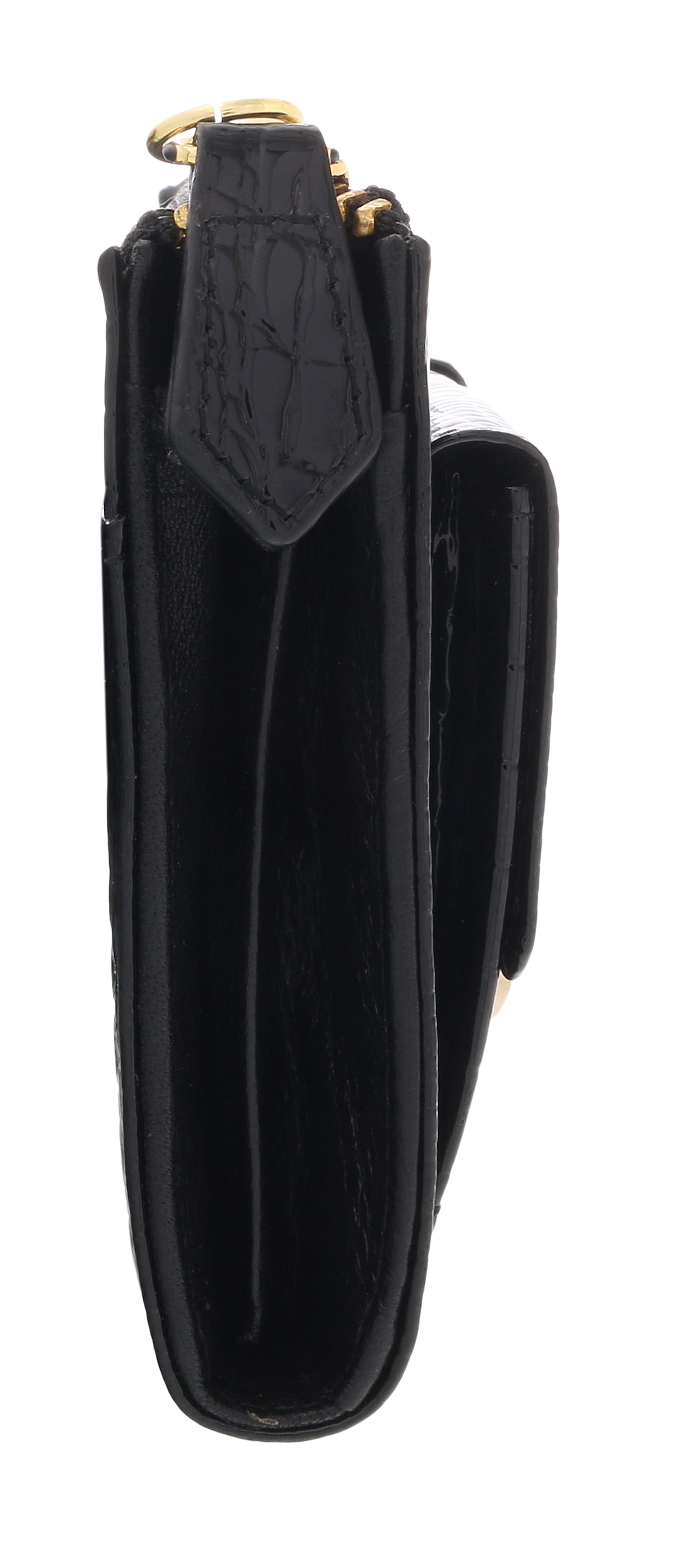 J&C J11-012 NERO Black Zippered Large Wallet