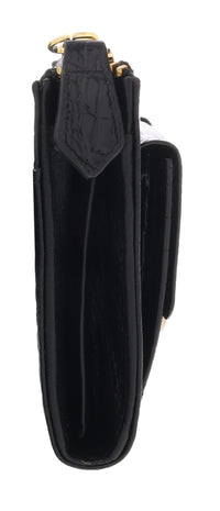 J&C J11-012 NERO Black Zippered Large Wallet