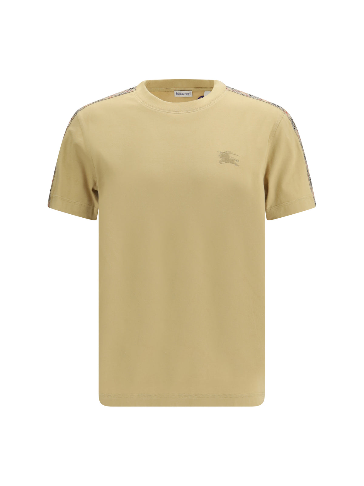 Burberry Men T-Shirt With Check Trims