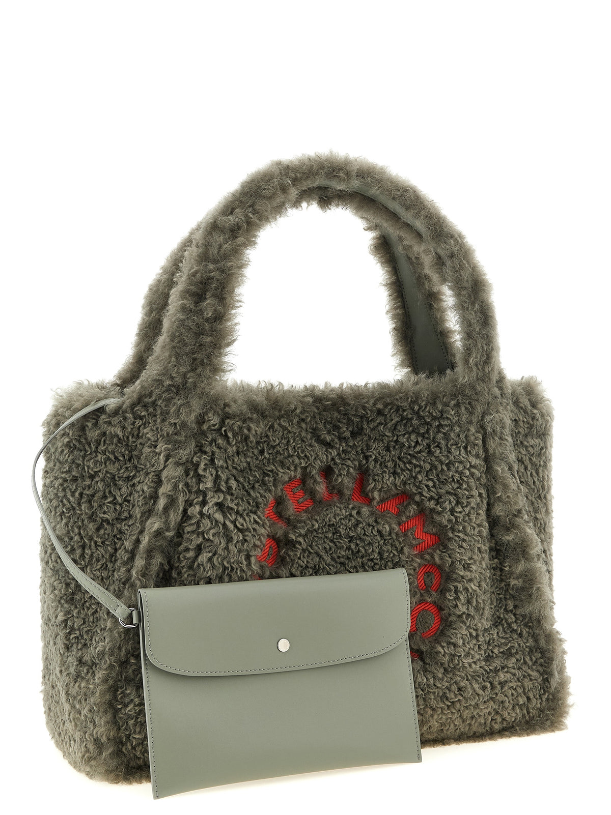 STELLA MCCARTNEY Stella Mccartney Women Shearling Logo Shopping Bag
