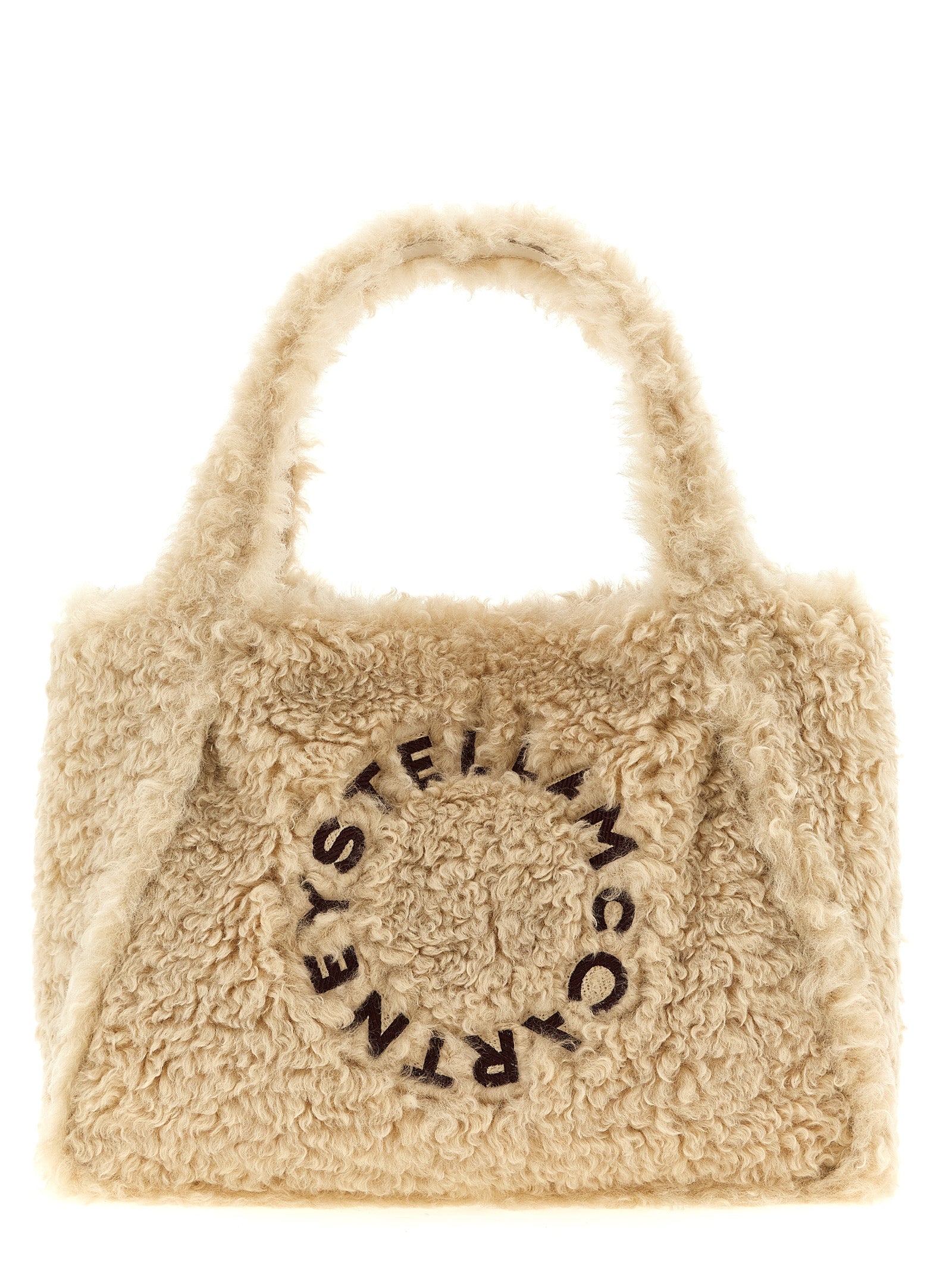 STELLA MCCARTNEY Stella Mccartney Women Shearling Logo Shopping Bag