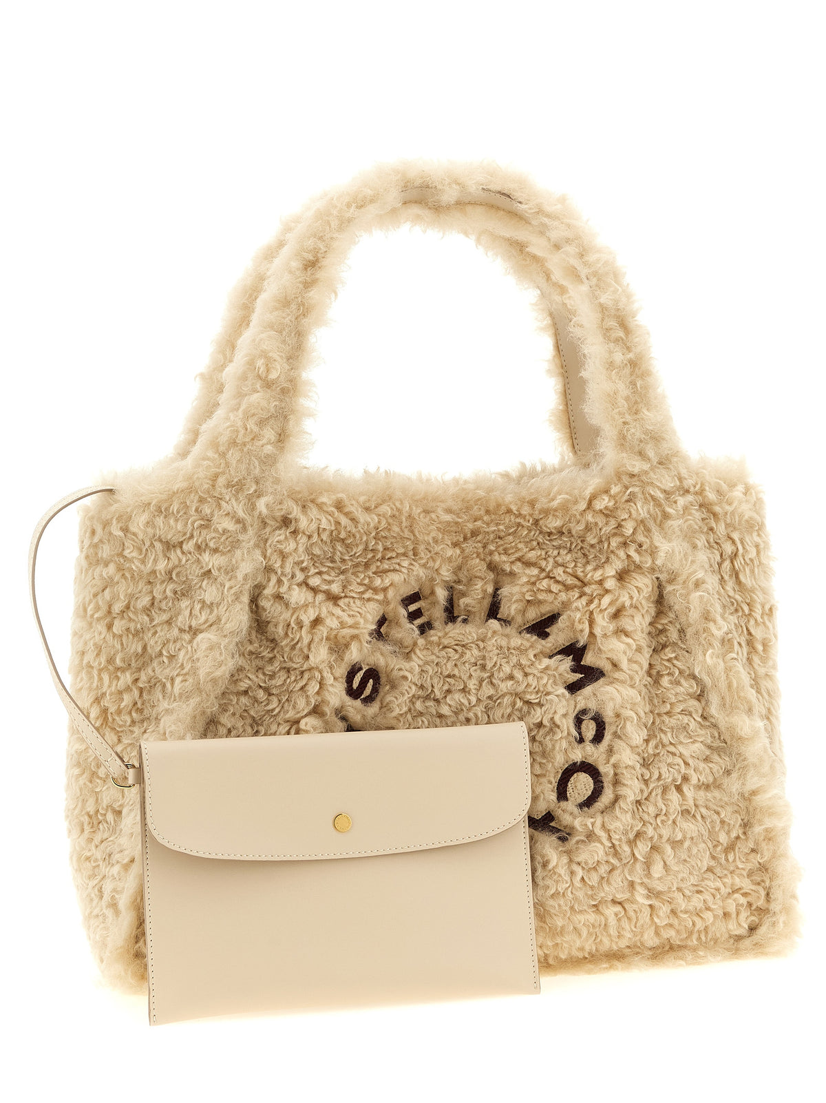 STELLA MCCARTNEY Stella Mccartney Women Shearling Logo Shopping Bag