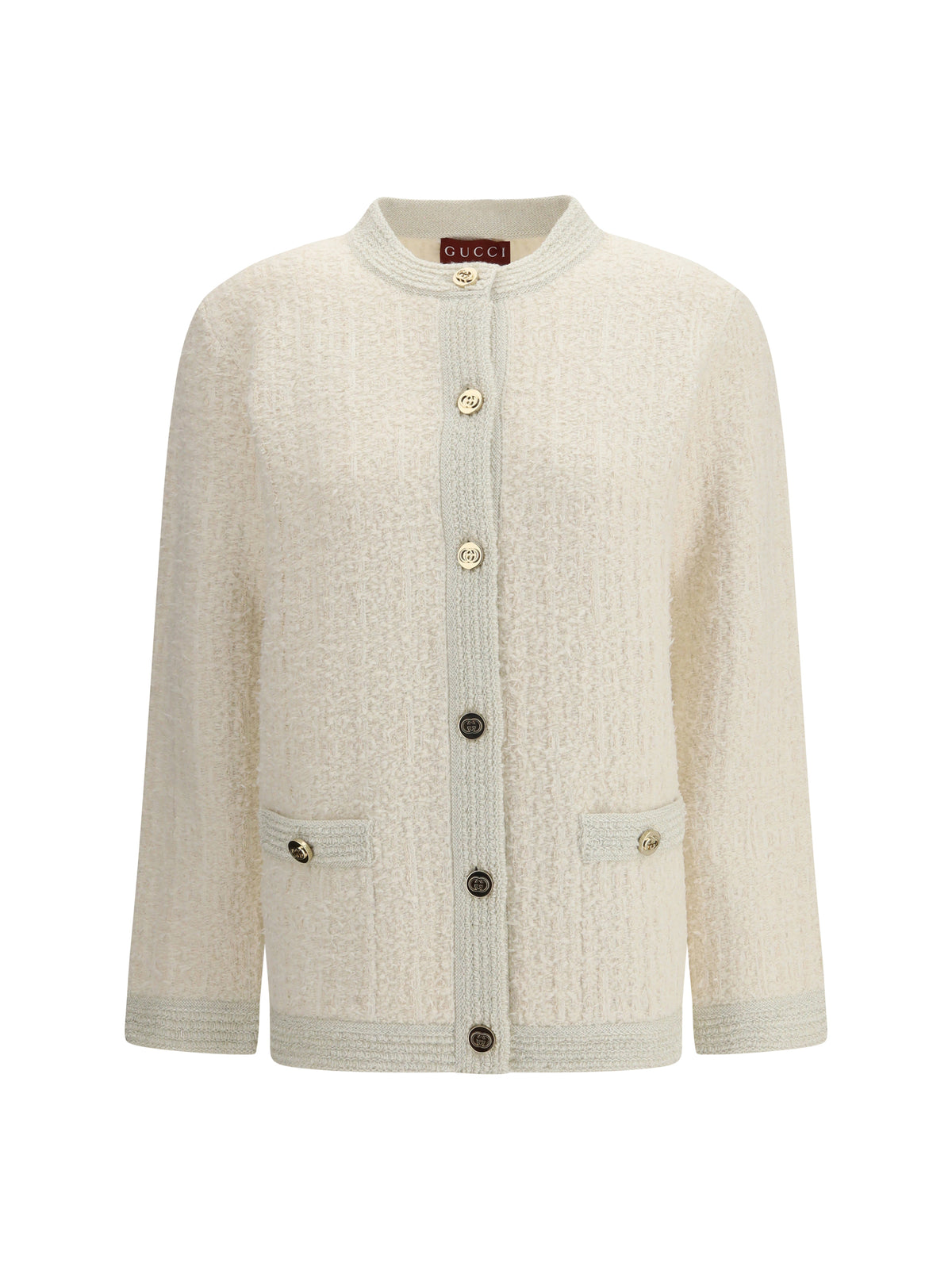 GUCCI Gucci Women Bouclé Lamé Wool Cardigan