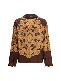 Versace Women Chain Print Buttoned Shirt
