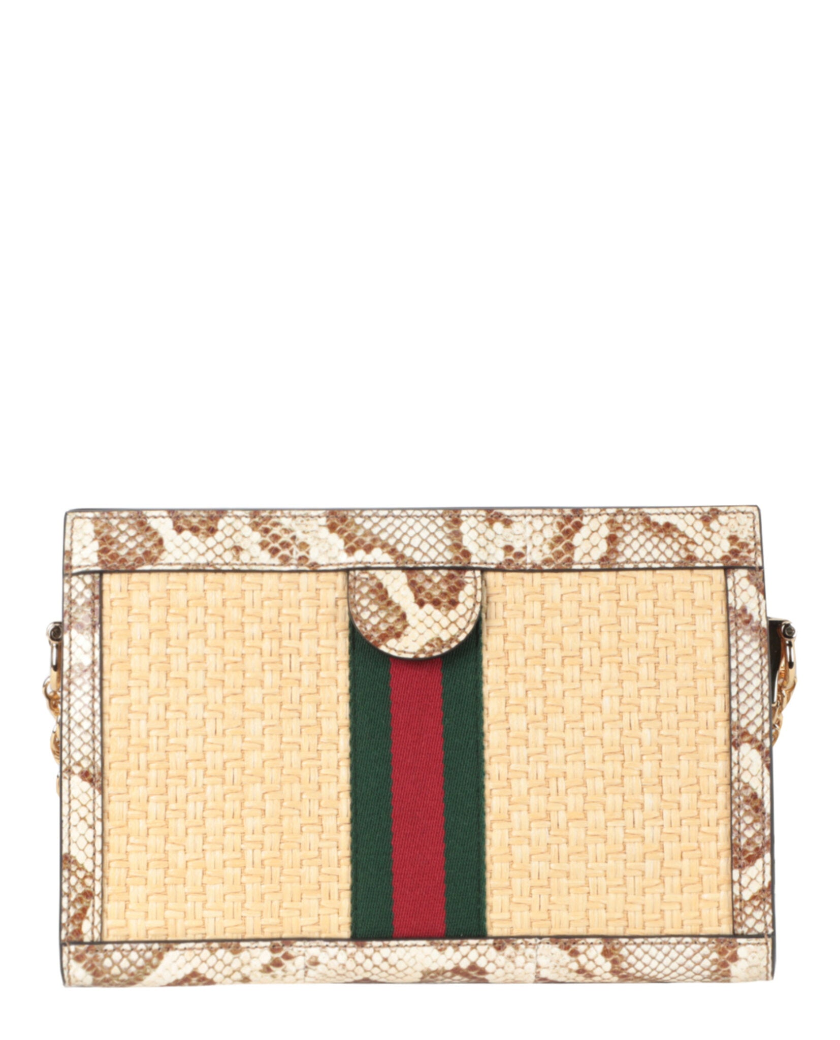 Gucci Womens Ophidia Straw Small Shoulder Bag