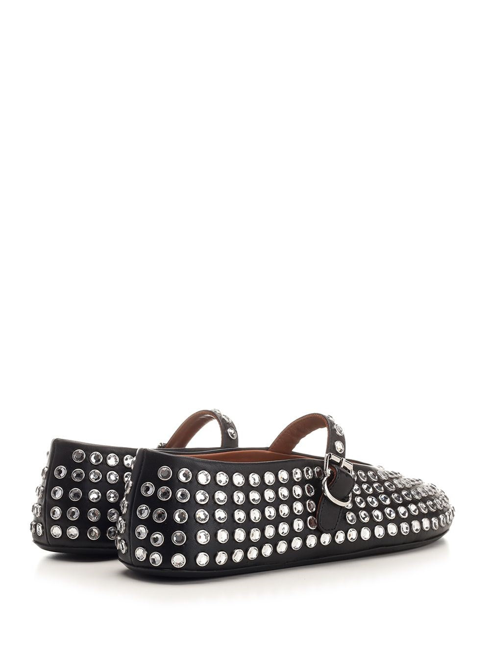Alaïa Women Rhinestone Mesh Ballerina