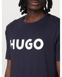 Hugo Boss Logo Tee Short Sleeve Men Blue T-Shirts