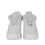 Alexander McQueen Men's Ivory / White / Black Leather Platform Sneakers 505033