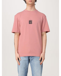 Hugo Short Sleeve Crew Neck Tee Men Pink T-Shirts