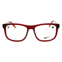 Nike Nike Eyeglasses Rectangle Full Rim, Crystal Bordeaux Frame and Clear Demo Lenses Lens NIKE7163LB601