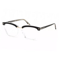 Tom Ford Eyeglasses Square Full Rim, Black Frame and Clear Demo Lenses Lens FT5550-B005