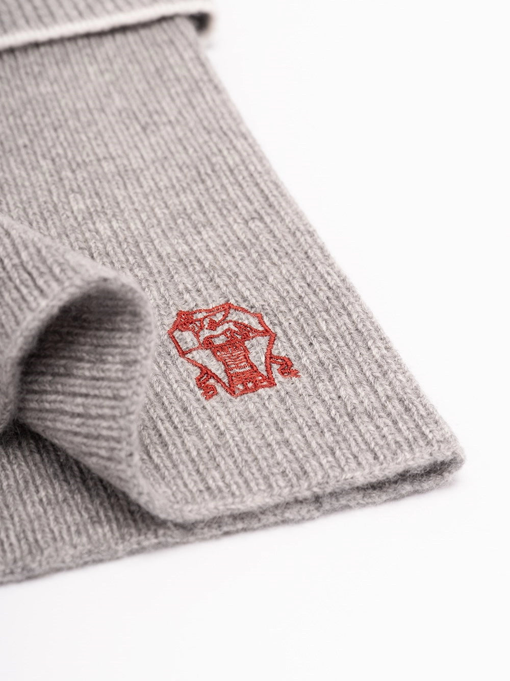 Brunello Cucinelli Men Cashmere Rib Knit Neck Warmer