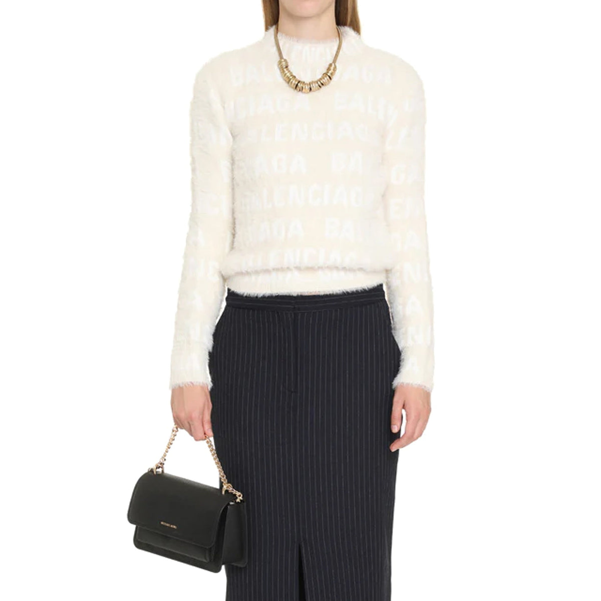 Balenciaga Balenciaga Jacquard Logo Sweater Women