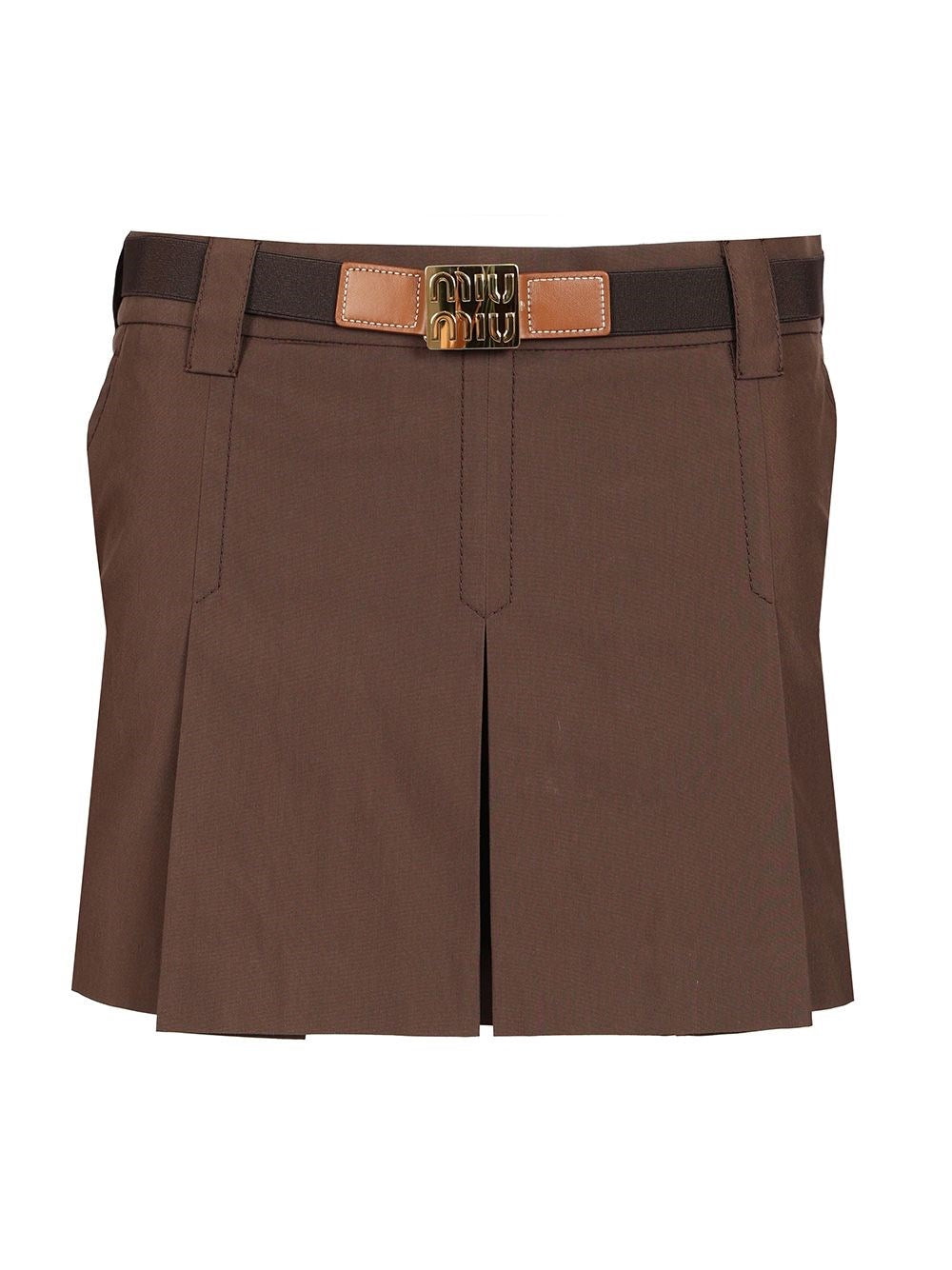 Miu Miu Women Gabardine Mini Skirt