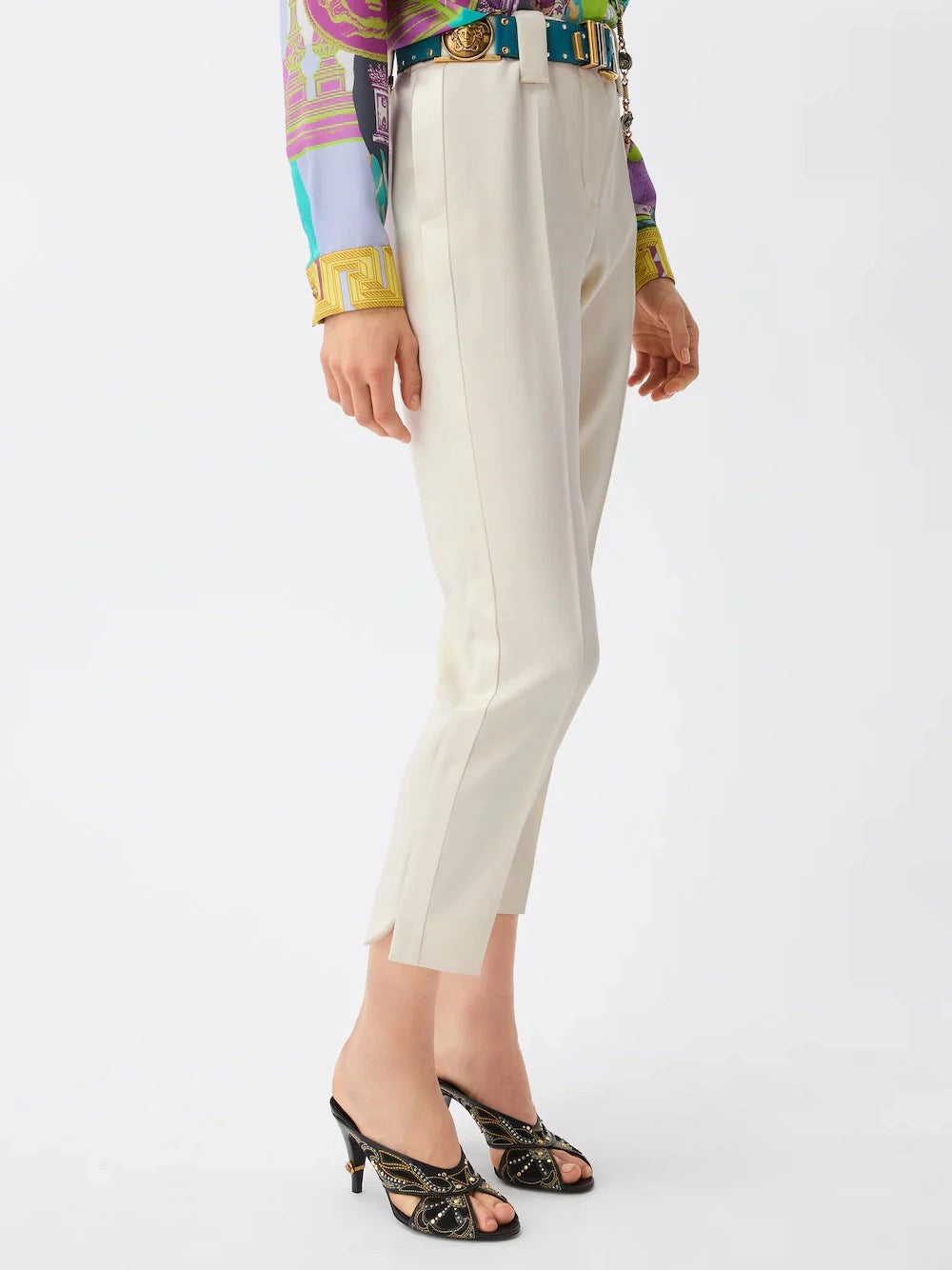 Versace Women Stretch Wool Trousers