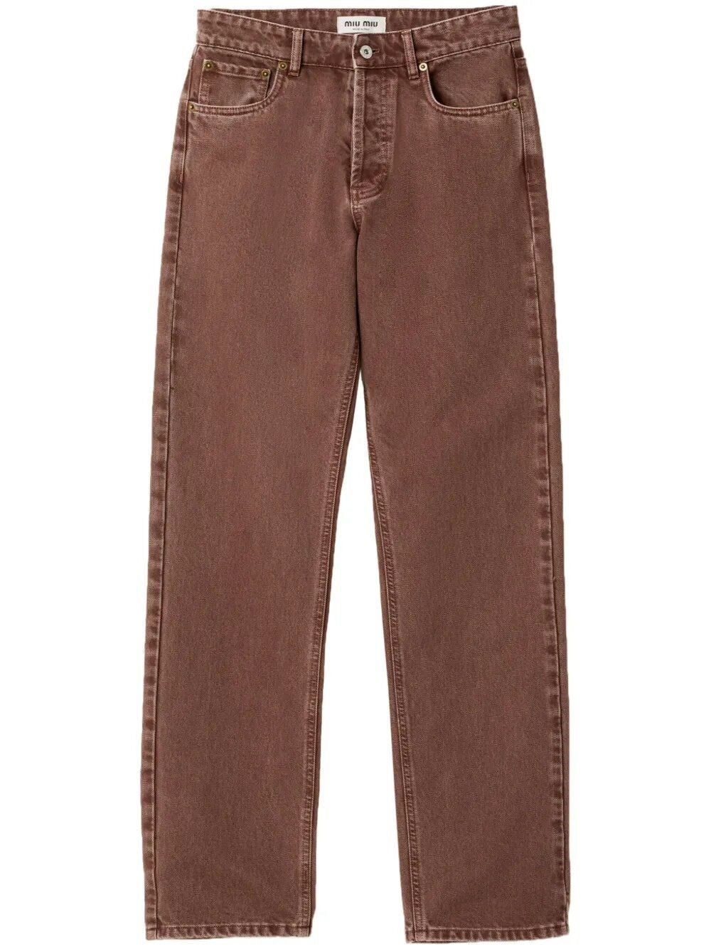 Miu Miu Women Five-Pocket Bull Denim Trousers