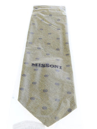Missoni U5092 Gold/Brown Polka Dot 100% Silk Tie