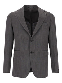 Tagliatore Tagliatore Men Vesuvius Herringbone Dress