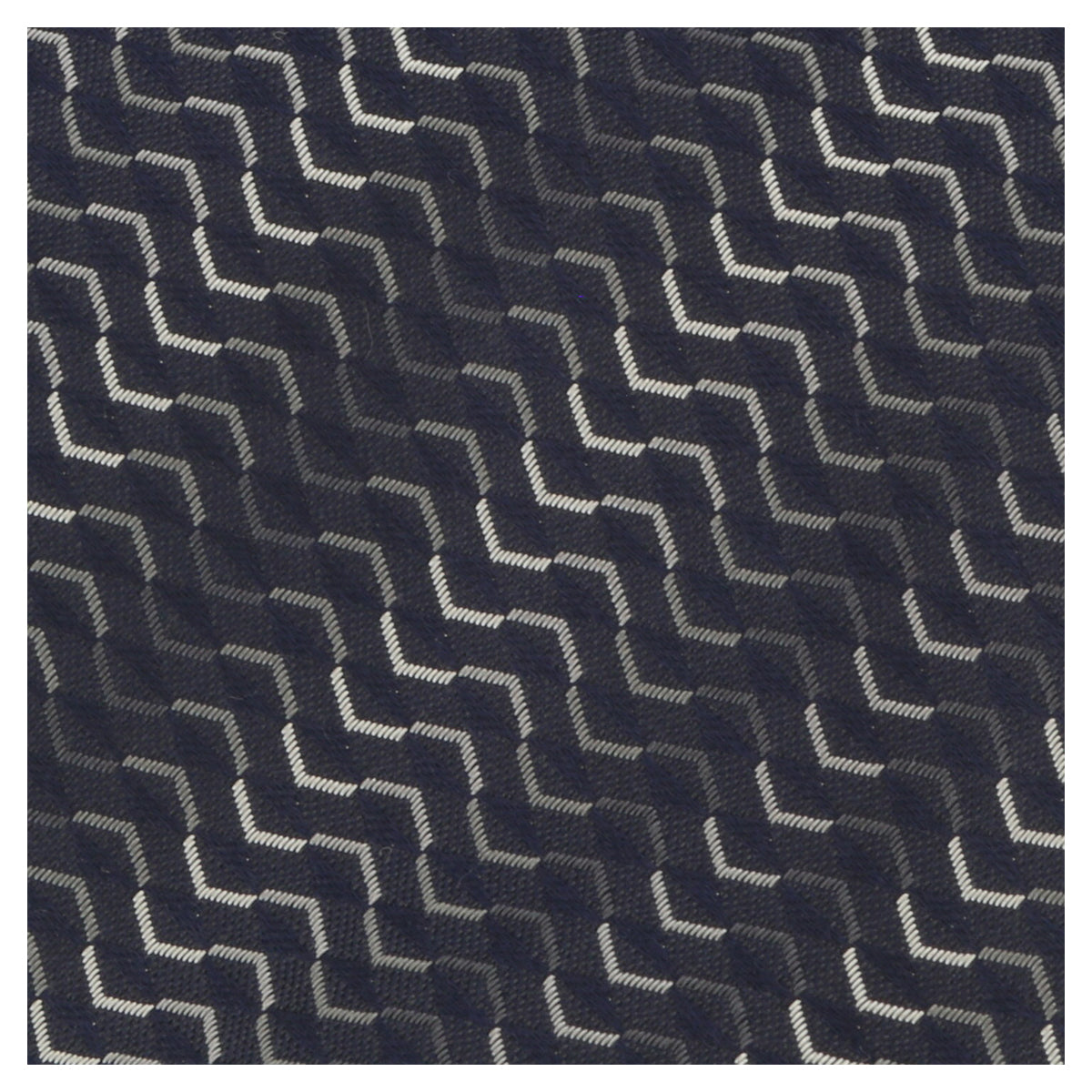 Missoni U5067 Navy/Silver Sharkskin 100% Silk Tie