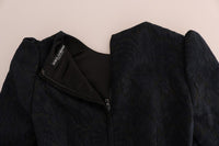 Dolce & Gabbana Black Blue Flare Mini Women's Dress