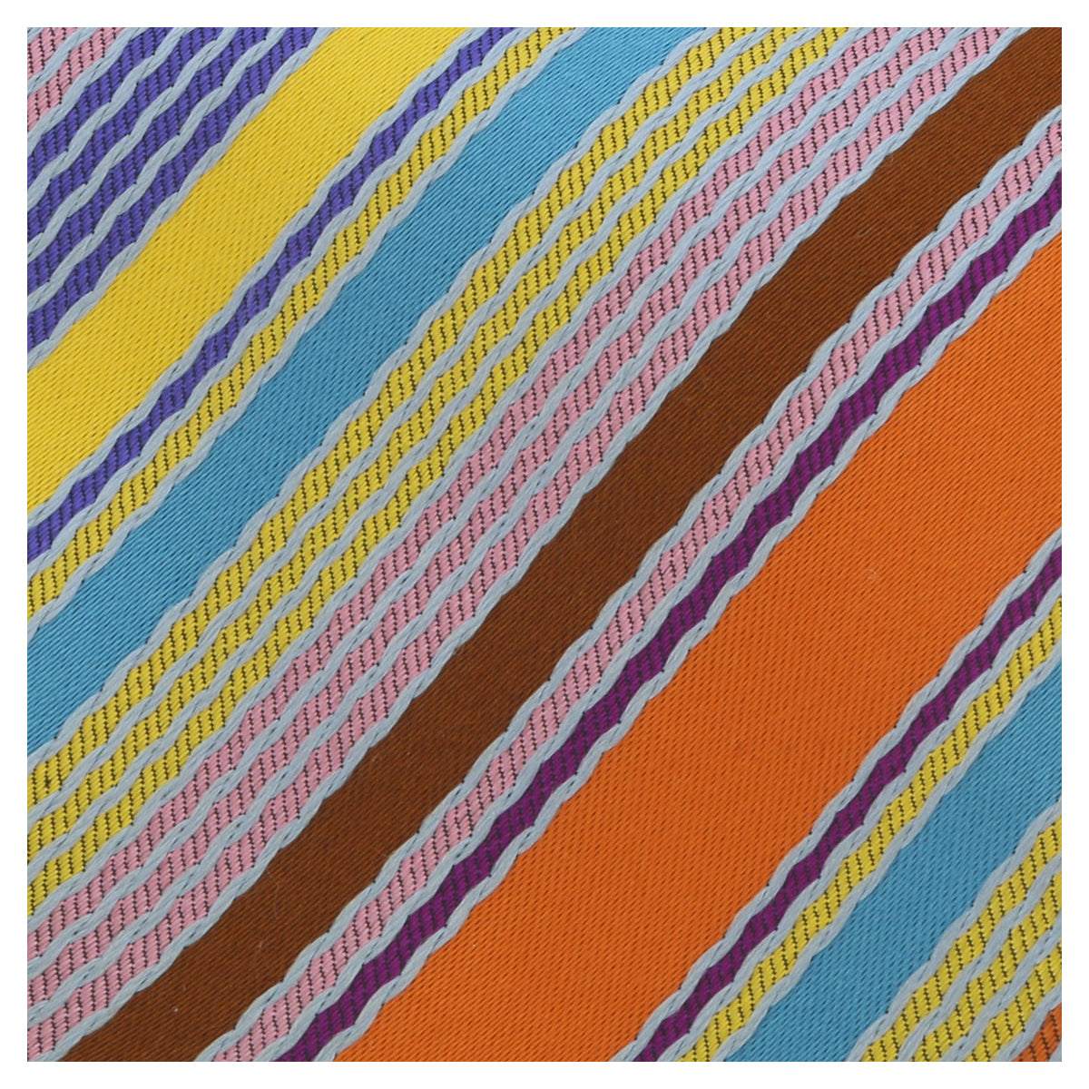 Missoni U8013 Orange/Gold Pencil Stripe 100% Silk Tie