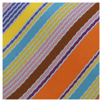 Missoni U8013 Orange/Gold Pencil Stripe 100% Silk Tie