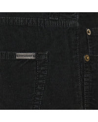 Saint Laurent Corduroy Straight Leg Pants Men Black | Black Jeans