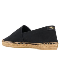 Saint Laurent Logo Embroidered Espadrille Men Black | Black