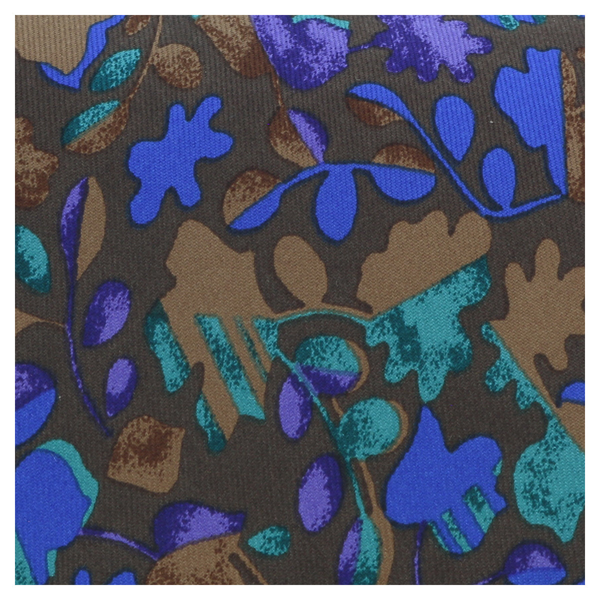 Missoni U1444 Brown/Blue Floral 100% Silk Tie