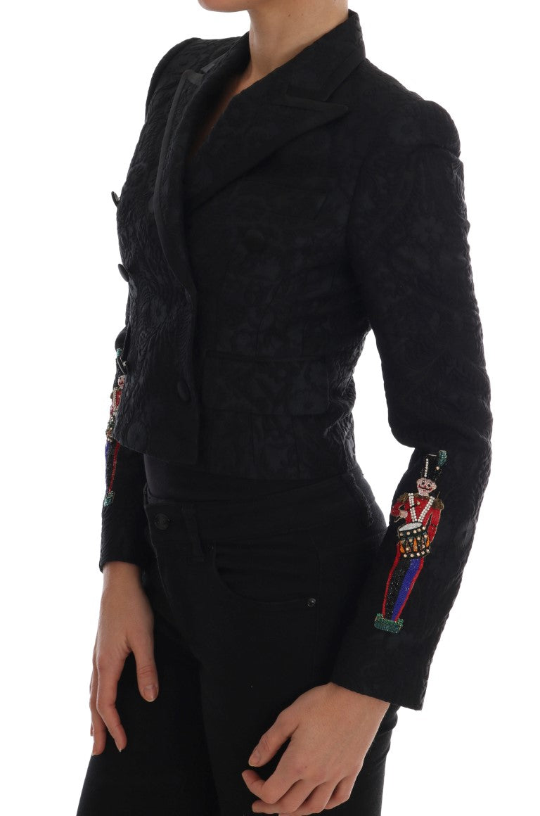 Dolce & Gabbana Dolce & Gabbana Black Brocade Blazer Women's Jacket