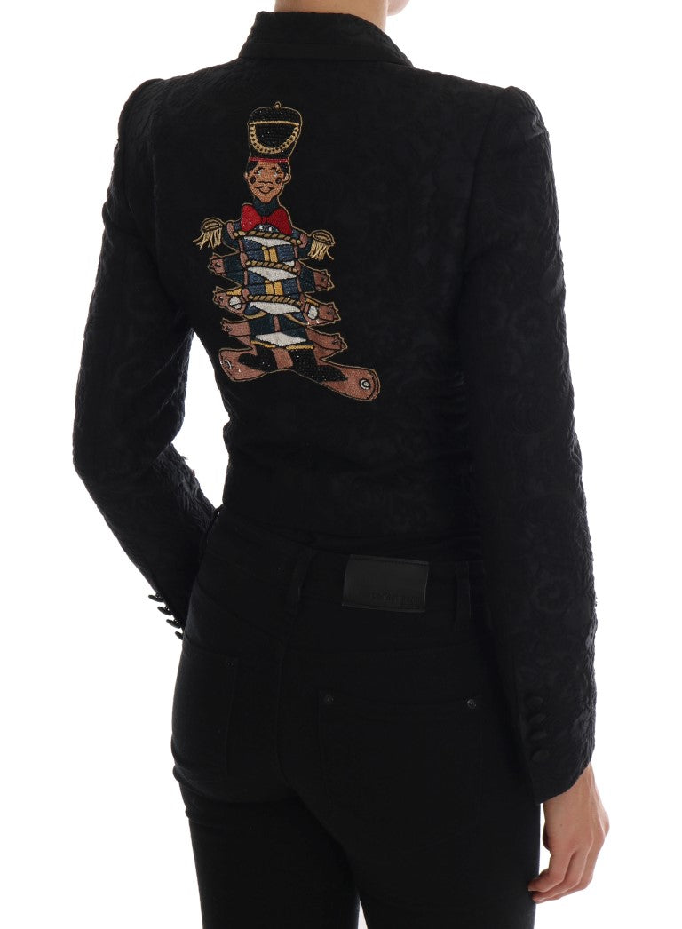 Dolce & Gabbana Dolce & Gabbana Black Brocade Blazer Women's Jacket
