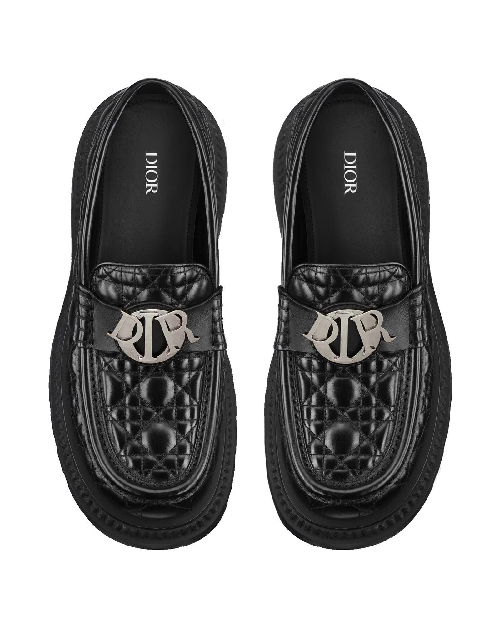Dior CD Signature Quilted Loafer Men Black | Black