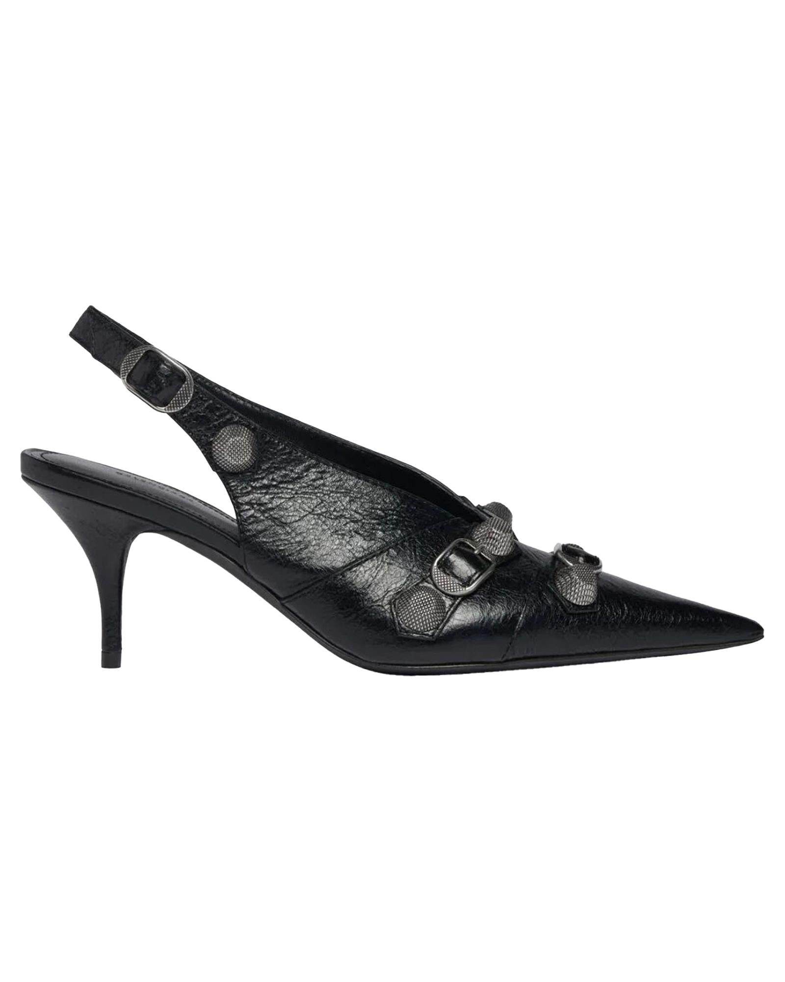 Balenciaga Knife Slingback Heels Women Black | Black