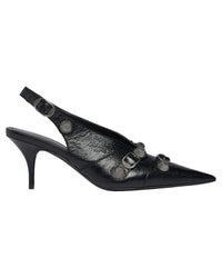 Balenciaga Knife Slingback Heels Women Black | Black