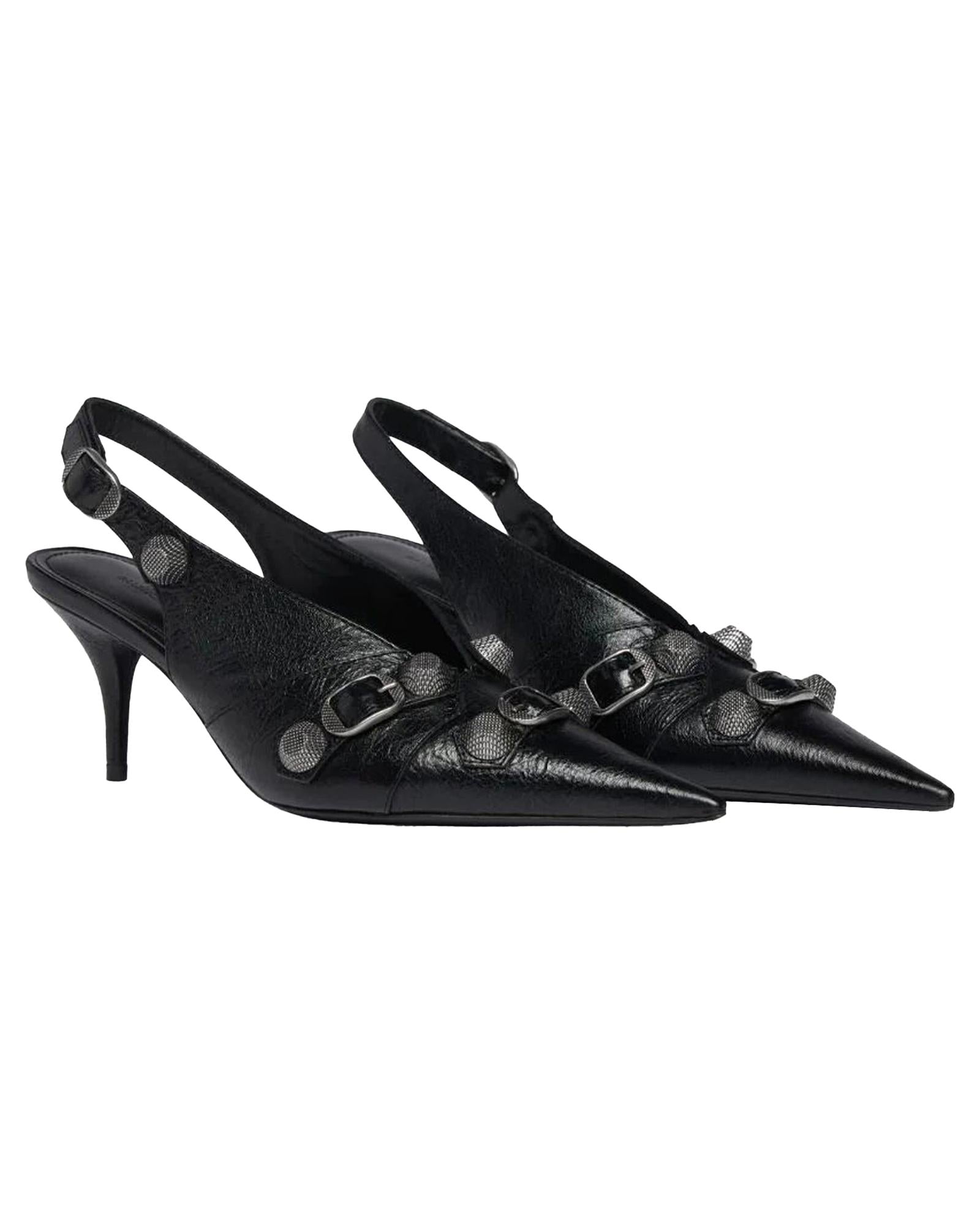 Balenciaga Knife Slingback Heels Women Black | Black