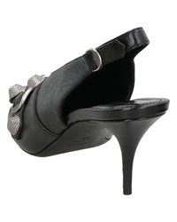 Balenciaga Knife Slingback Heels Women Black | Black