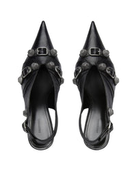 Balenciaga Knife Slingback Heels Women Black | Black