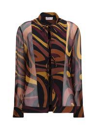 PUCCI Pucci Women Creponne Shirt In Marmo Print