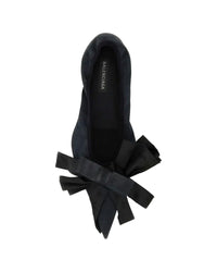 Balenciaga Satin Bow Kitten Heel Pumps Women Black | Black