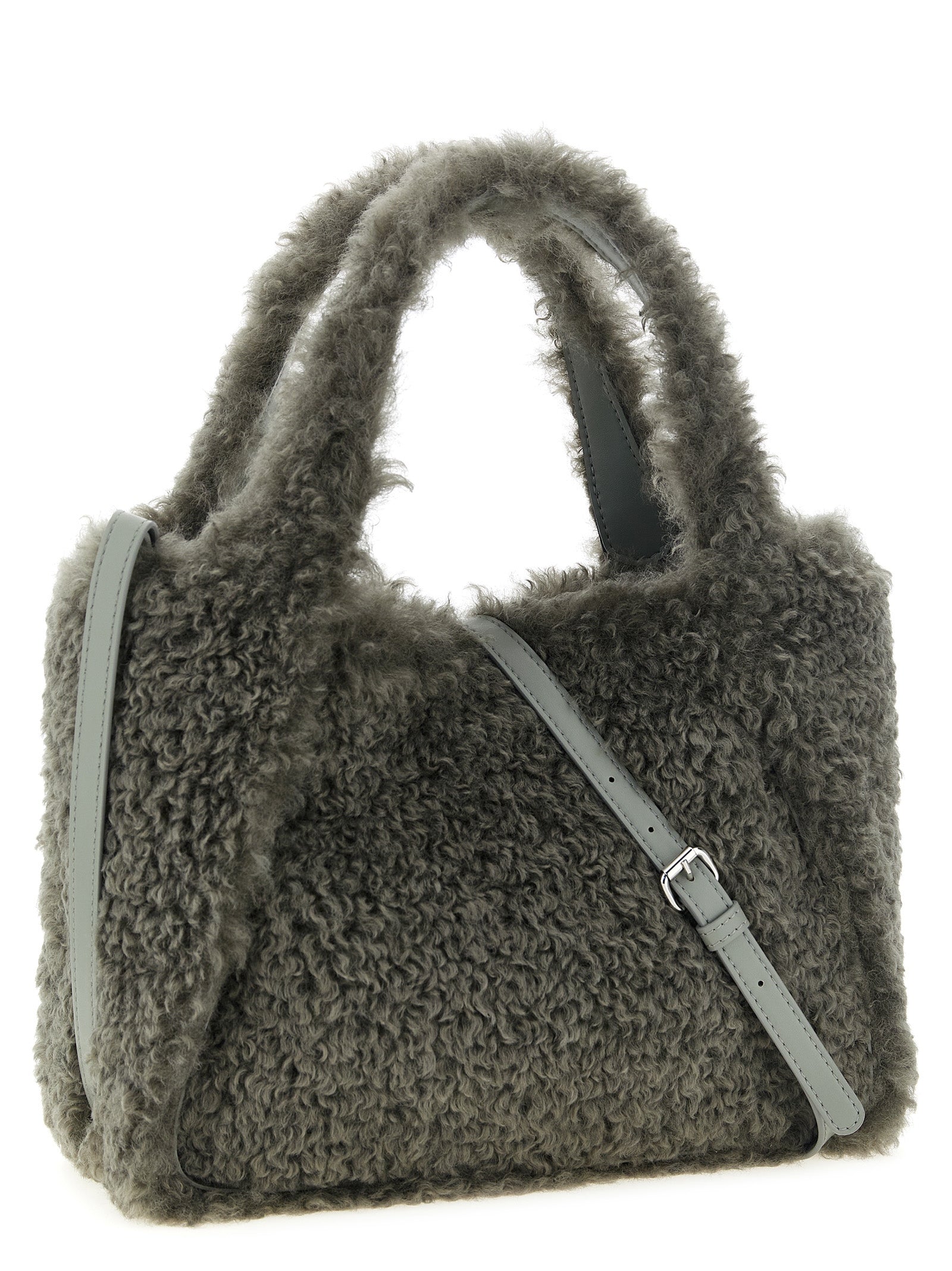 STELLA MCCARTNEY Stella Mccartney Women Shearling Logo Shopping Bag