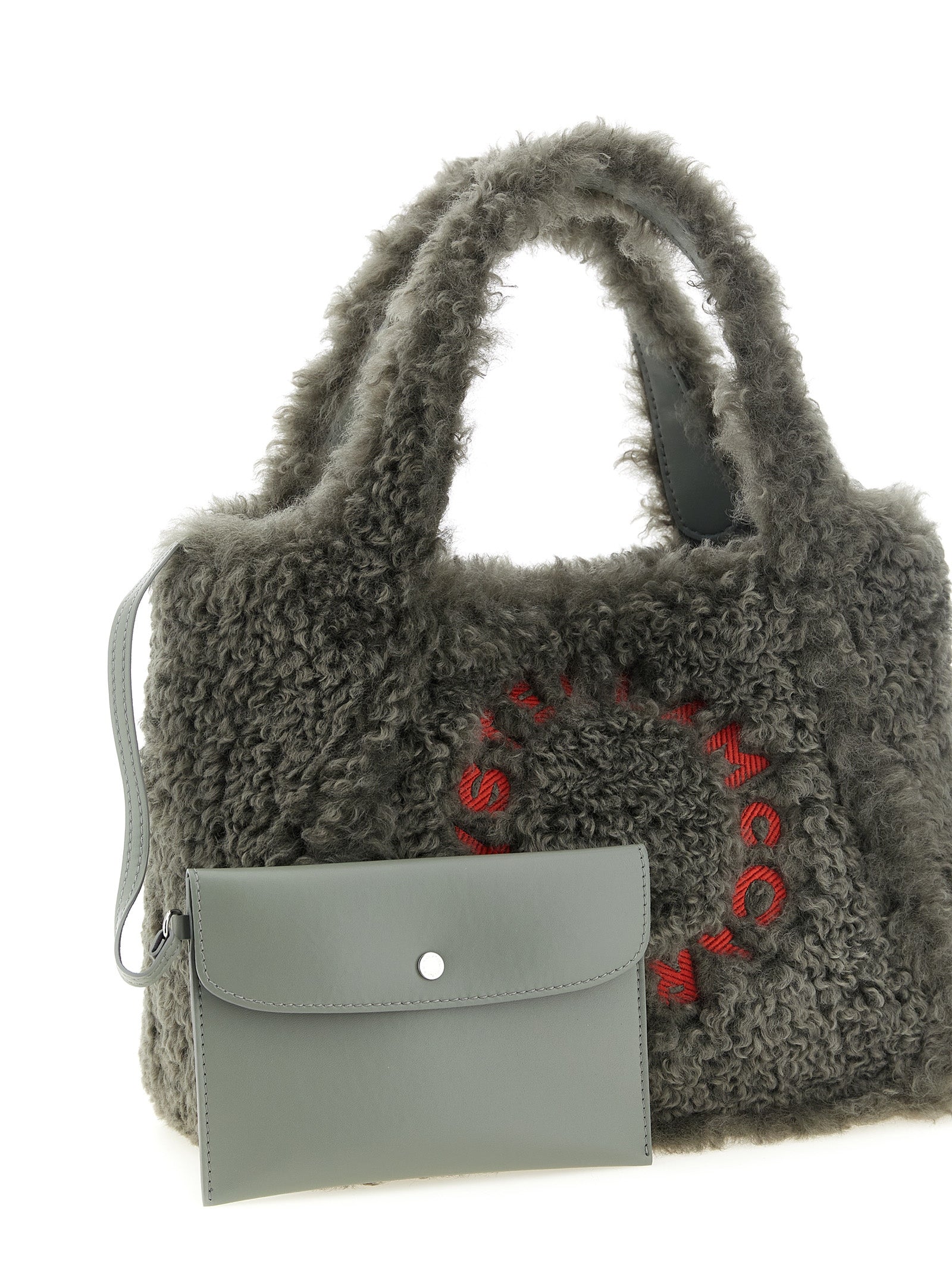 STELLA MCCARTNEY Stella Mccartney Women Shearling Logo Shopping Bag