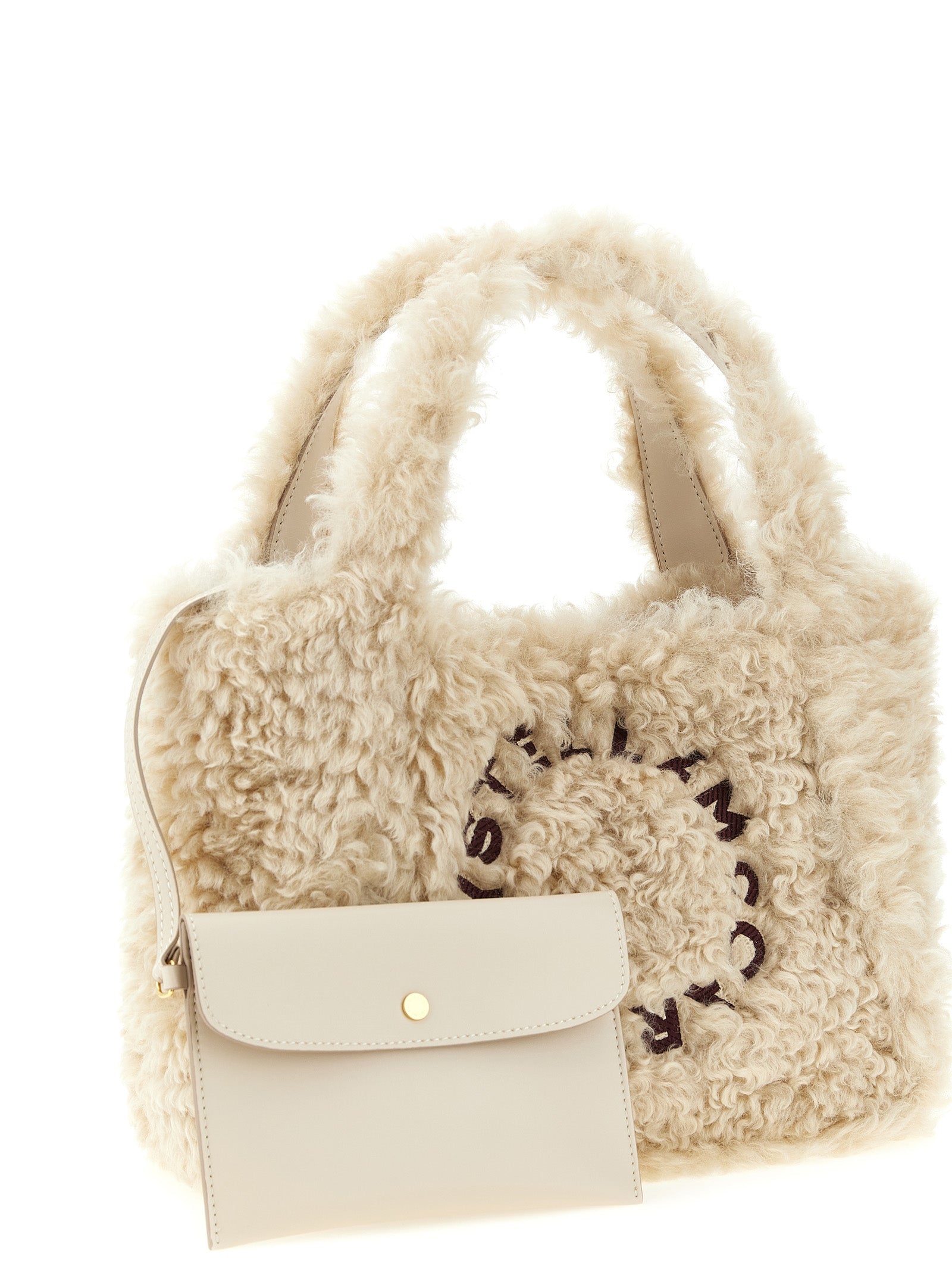 STELLA MCCARTNEY Stella Mccartney Women Shearling Logo Shopping Bag