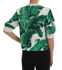 Dolce & Gabbana Pineapple Banana Sequins Crewneck Women's Sweater