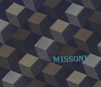 Missoni U5562 Silver/Gold Abstract 100% Silk Tie