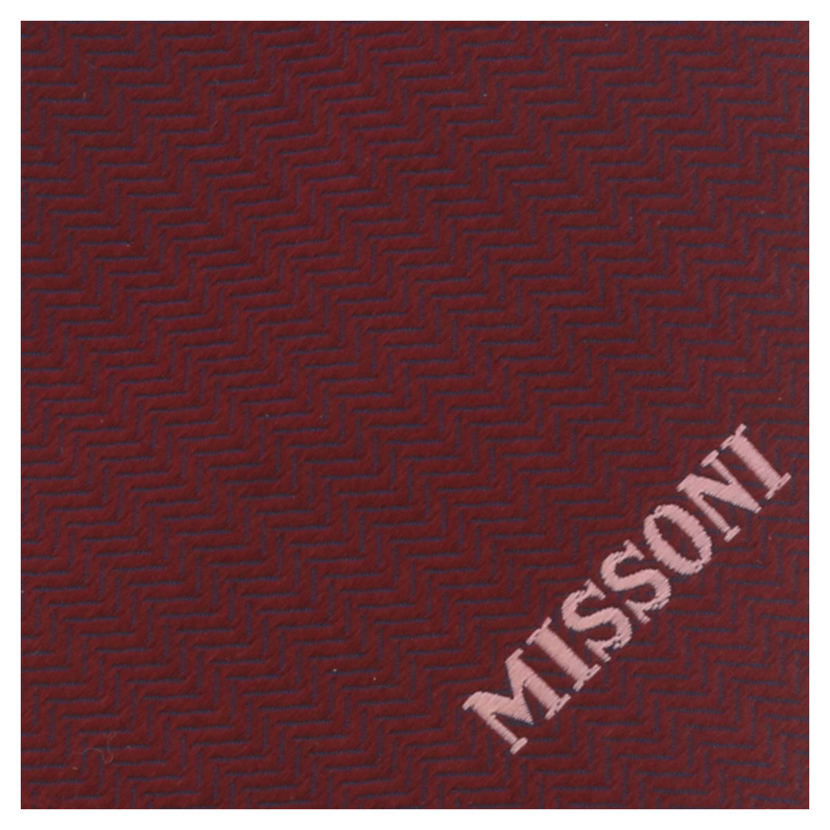 Missoni U5564 Burgundy Chevron 100% Silk Tie