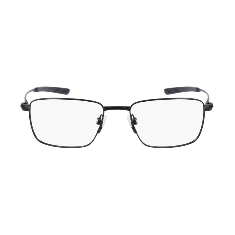 Nike Nike Eyeglasses Rectangle Full Rim, Satin Black Frame and Clear Demo Lenses Lens NIKE6046001