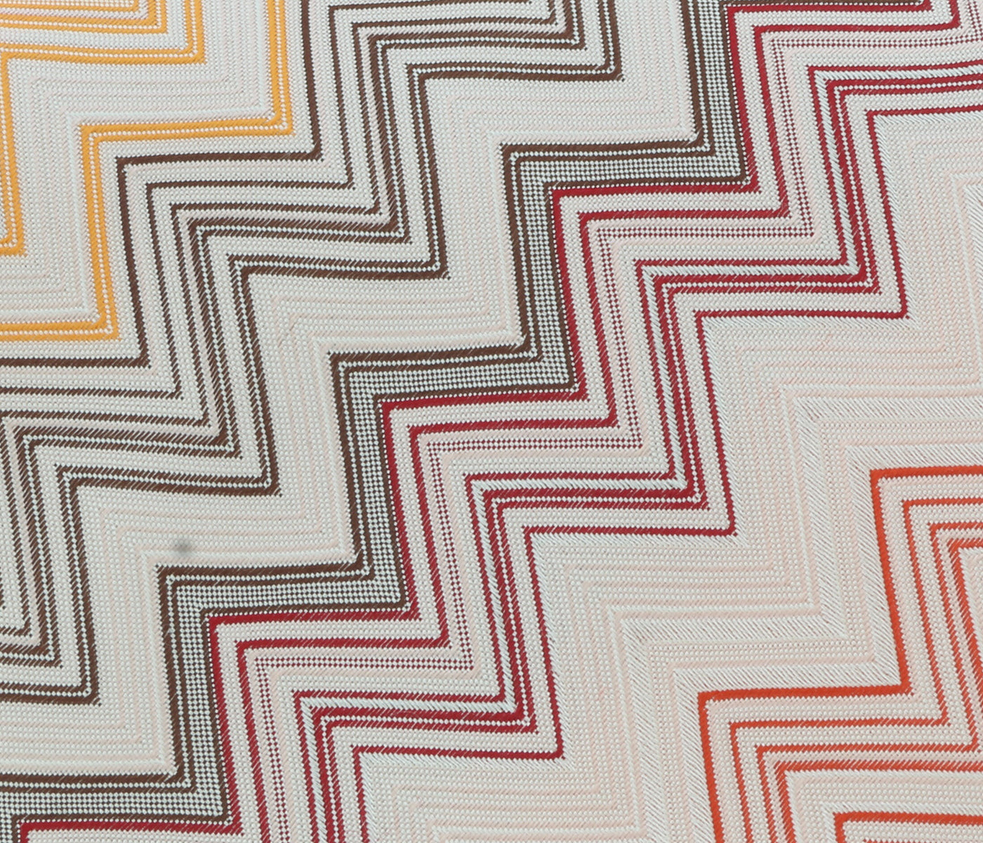 Missoni U4312 Orange/Silver Chevron 100% Silk Tie