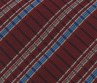 Missoni U4523 Red/Blue Madras 100% Silk Tie