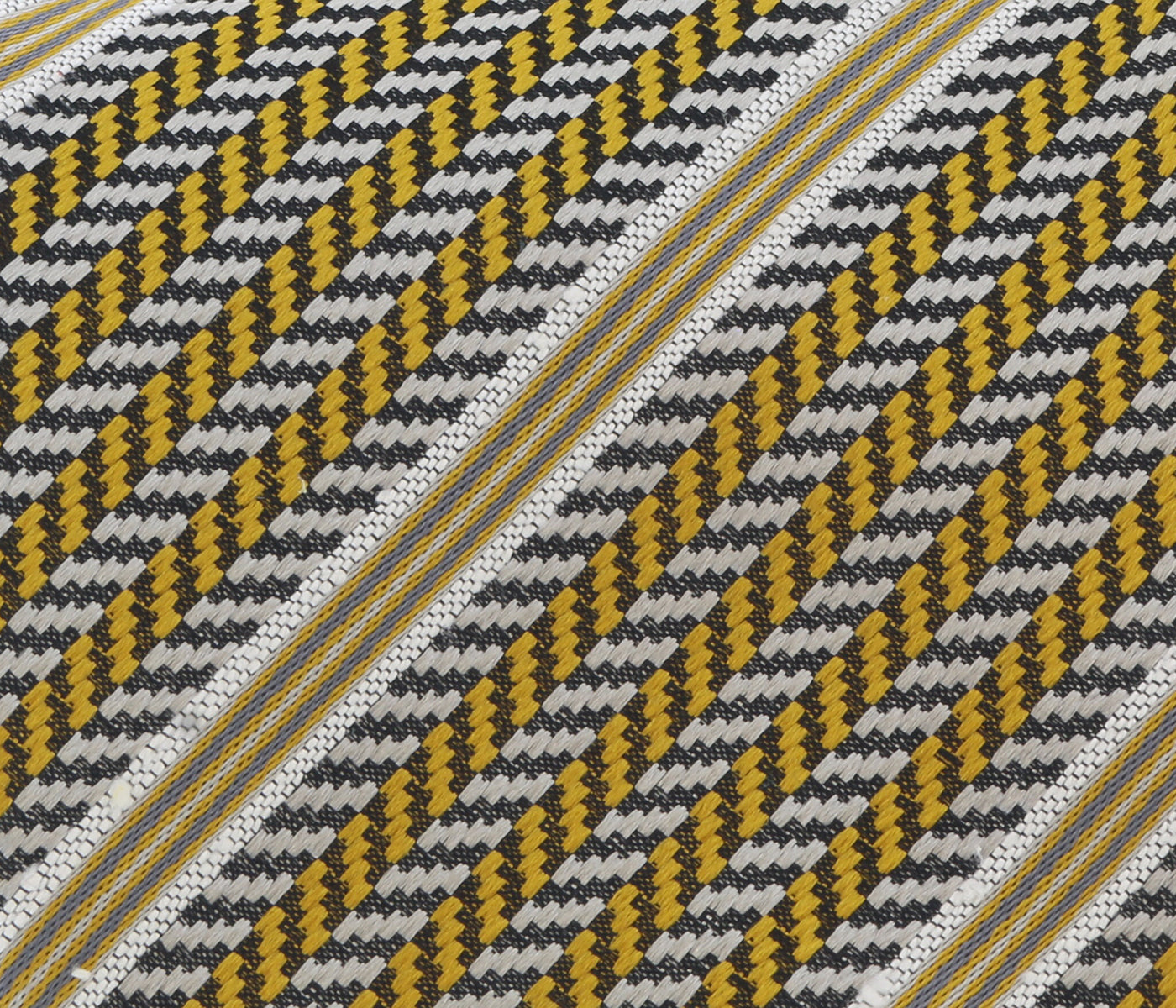 Missoni U4530 Gold/Silver Regimental 100% Silk Tie