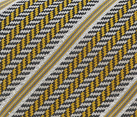 Missoni U4530 Gold/Silver Regimental 100% Silk Tie